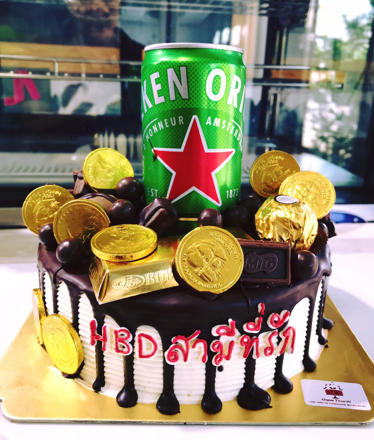 เค้กไฮเนเก้น เบียร์ Mamon Desserts